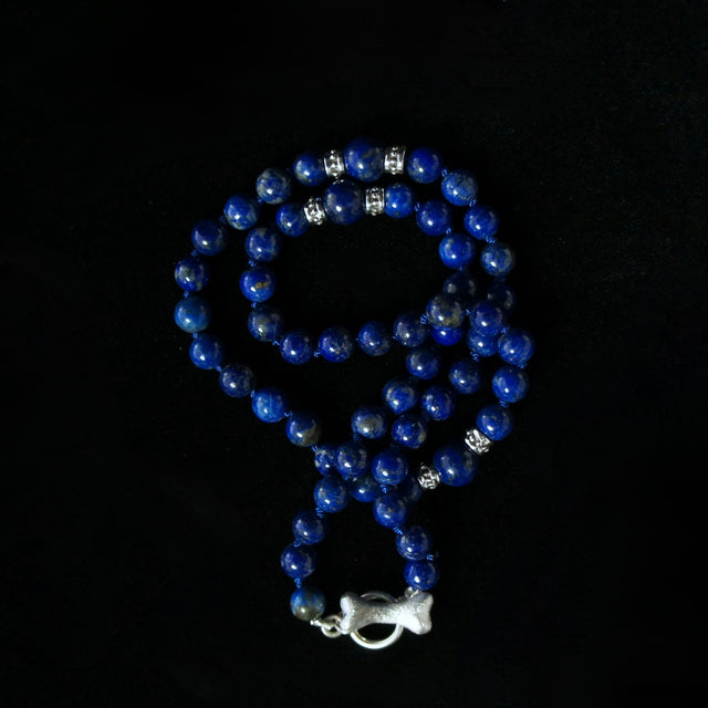 3 STATION LAPIS LAZULI NECKLACE