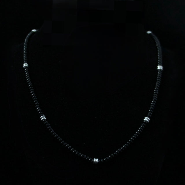 4MM Heishi Onyx Necklace